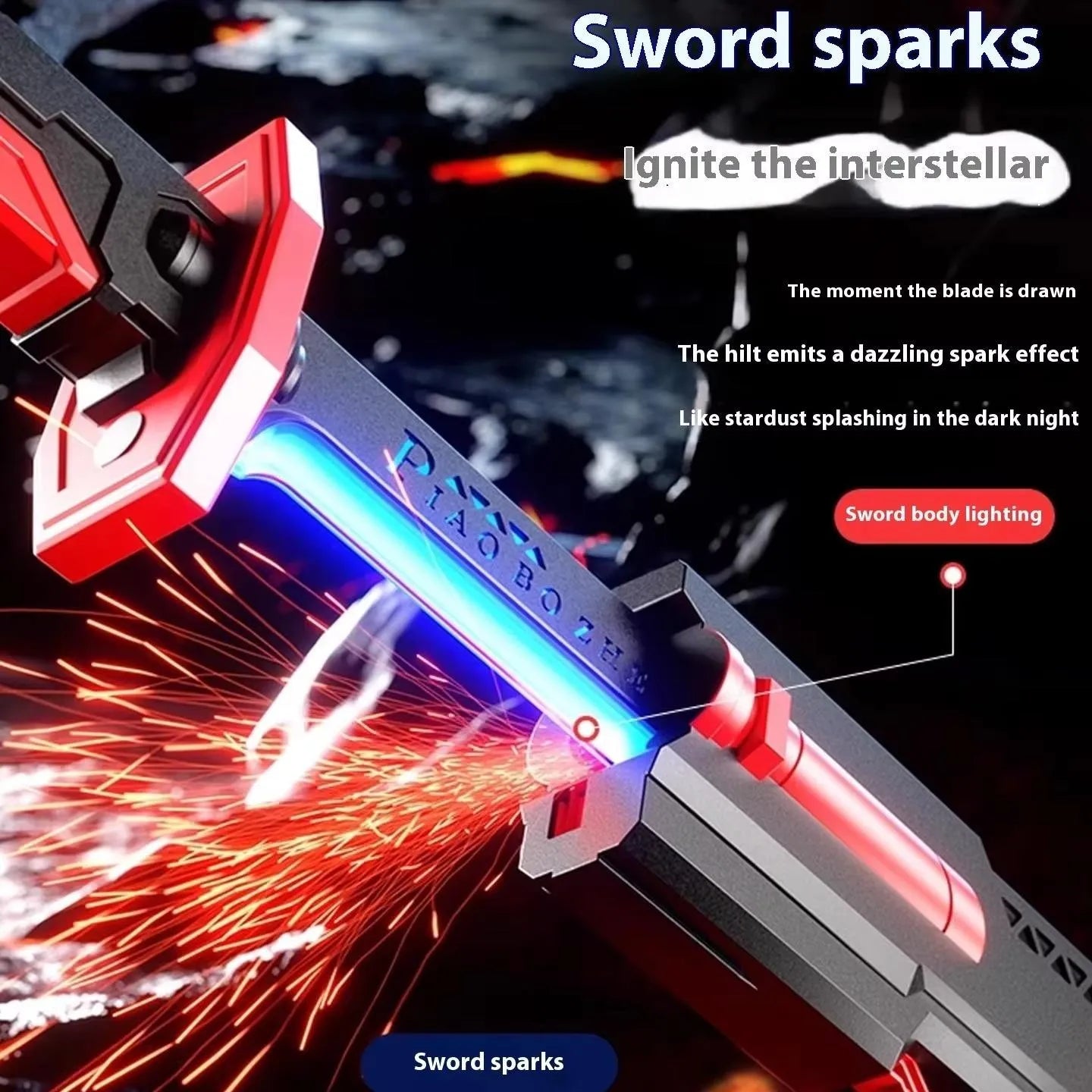Sparkblade LED Talwar Sword 31.5 Inch – Kids Electric Light & Smoke Toy Sword with Spark Effects, Motion Sound & LED Lights – Best Birthday Gift for Boys & Teens