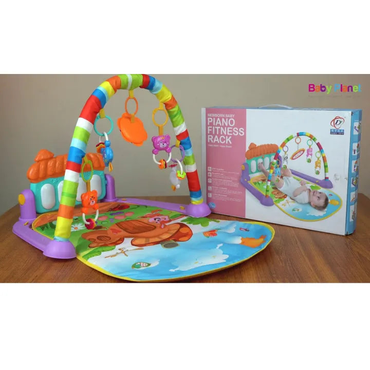 Huanger 3-in-1 Newborn Baby Play Gym Piano Fitness Rack & Activity Mat