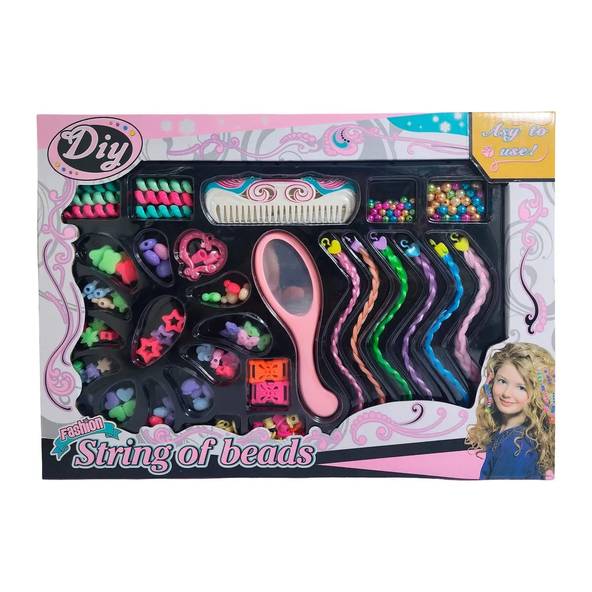 Personalized 2-in-1 Jewelry Toy Set for Kids – Beads Kit for Custom Bracelets & Necklaces Making