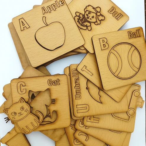 Wooden ABC, 123 & Shape Puzzle Board for Kids | Educational Learning Toy