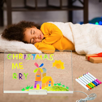 DIY LED Acrylic Writing Board Lamp for Kids –Small Creative Glow Writing Board