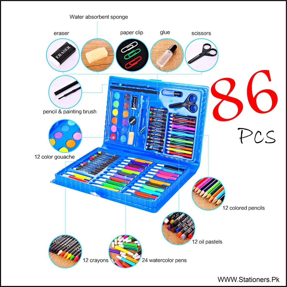 Kids Creative Colour Kit Set – Fun Art & Drawing Activity Set for Children