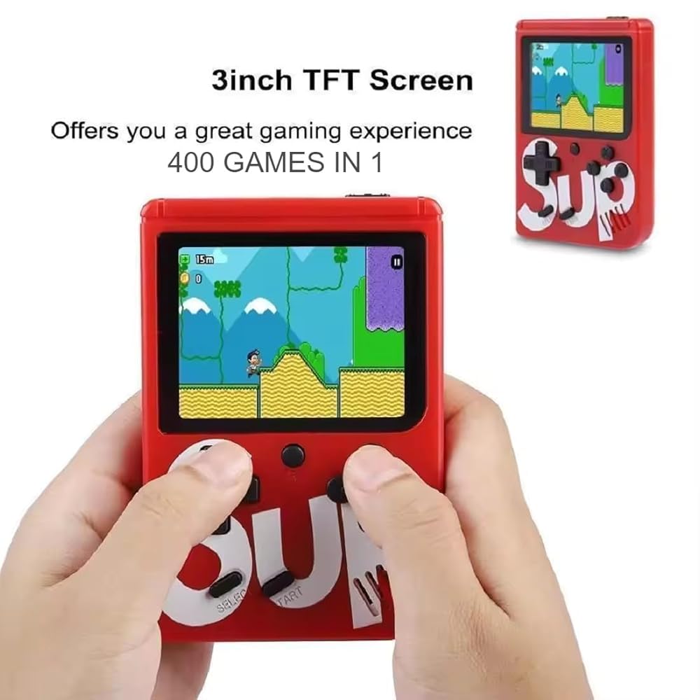 SUP Game Box Plus 400-in-1 Retro Handheld Gaming Console with Controller – Portable Video Game Player for Kids & Adults | TV Connect Support