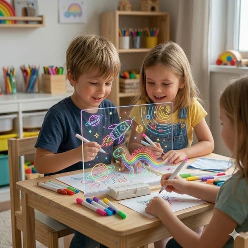 DIY LED Acrylic Writing Board Lamp  for Kids –Small Creative Glow Writing Board