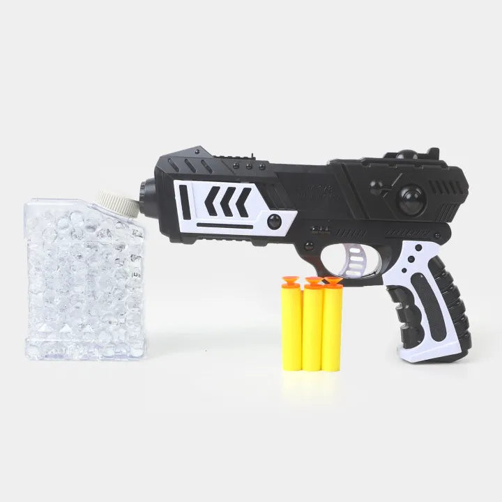 Blow Gun Toy 2 in 1 Water Balls and Soft Bullets Blowing Gun Toy