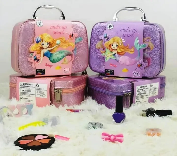 Unicorn Makeup Kit Toy for Girls – 2 in 1 Beauty Box Set with Safe Pretend Cosmetics, Mirror & Accessories | Perfect Gift for Kids