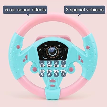 Simulated Steering Wheel Musical Toy for Kids – Interactive Driving Learning Toy