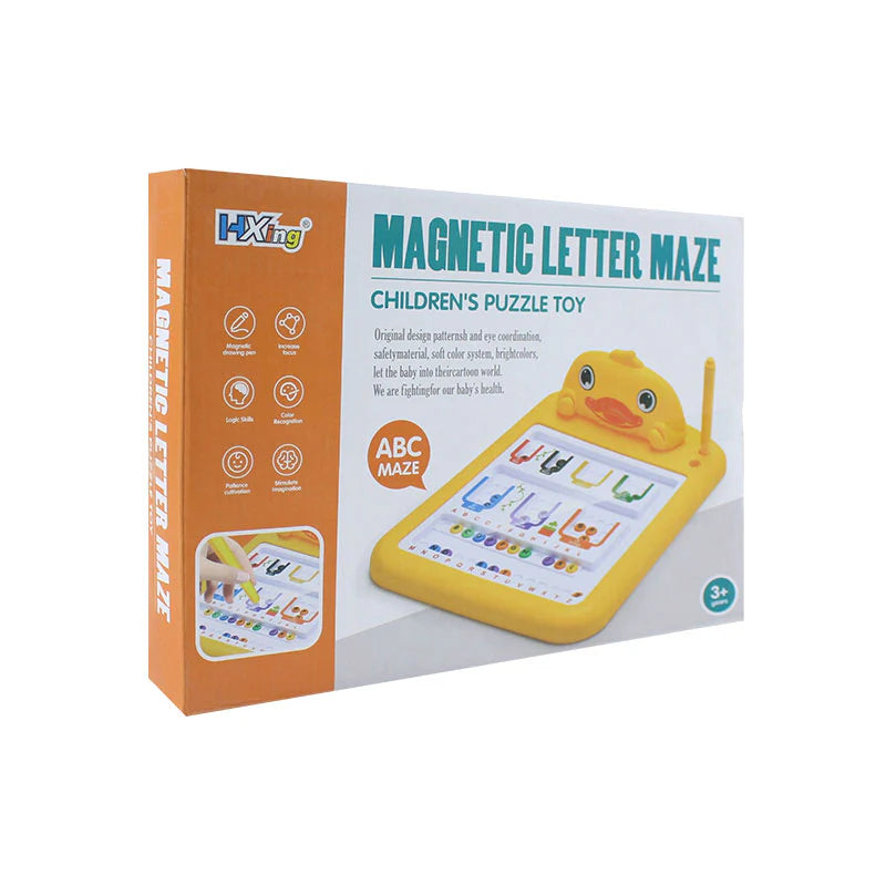 Magnetic Letter Maze for Kids – Educational Alphabet Learning Board Toy