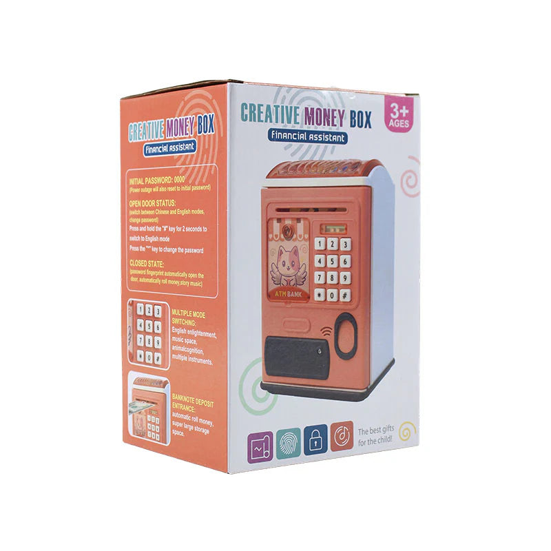 Kid's ATM Fingerprint Money Box – Smart Piggy Bank with Password Lock