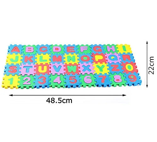 Kids ABC Block Mat – Alphabet & Number Foam Puzzle Play Mat for Kids