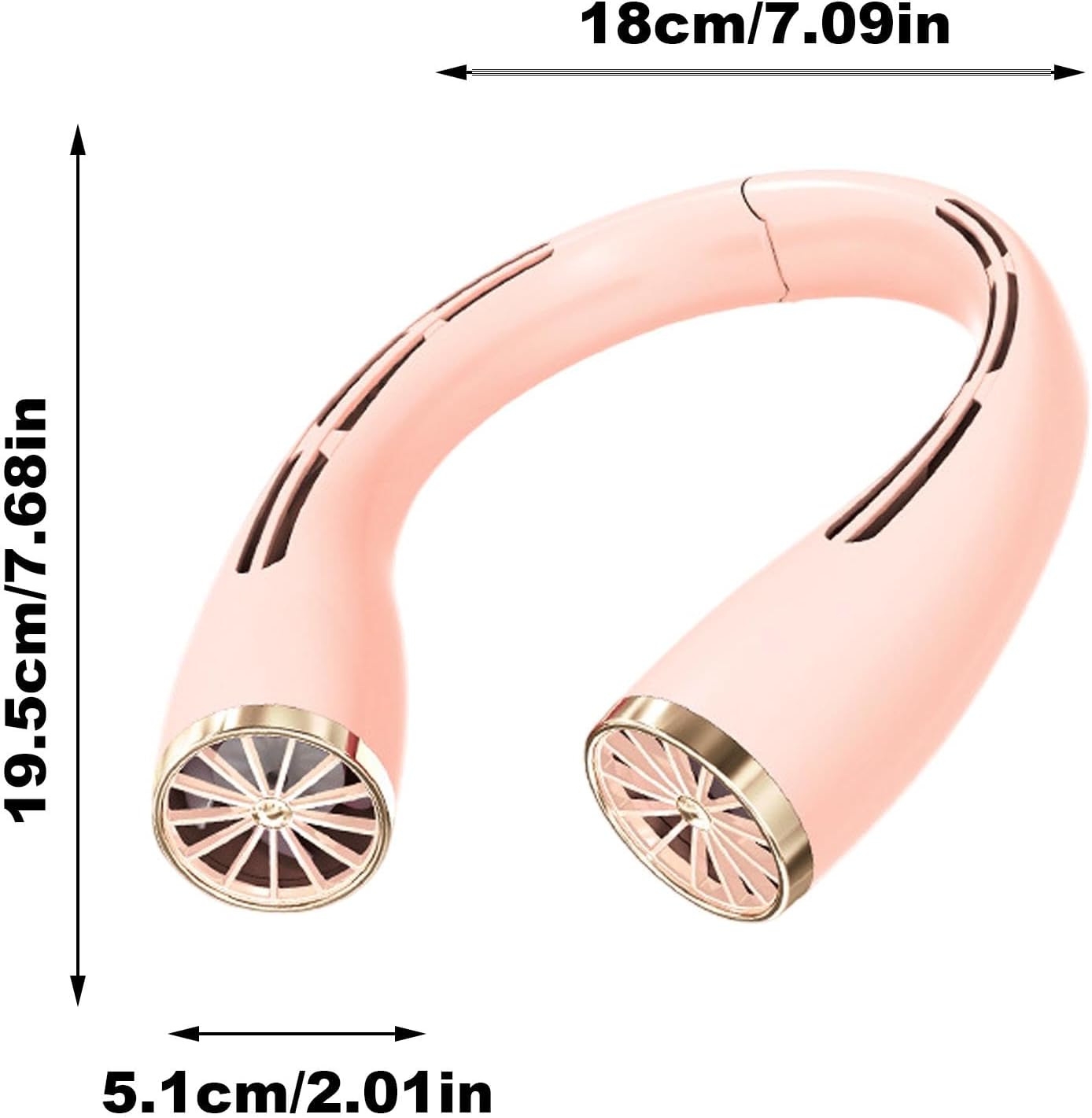 Neck Air Conditioner Bladeless Portable Fan – Rechargeable 3-Speed Neck Hanging Cooling Fan
