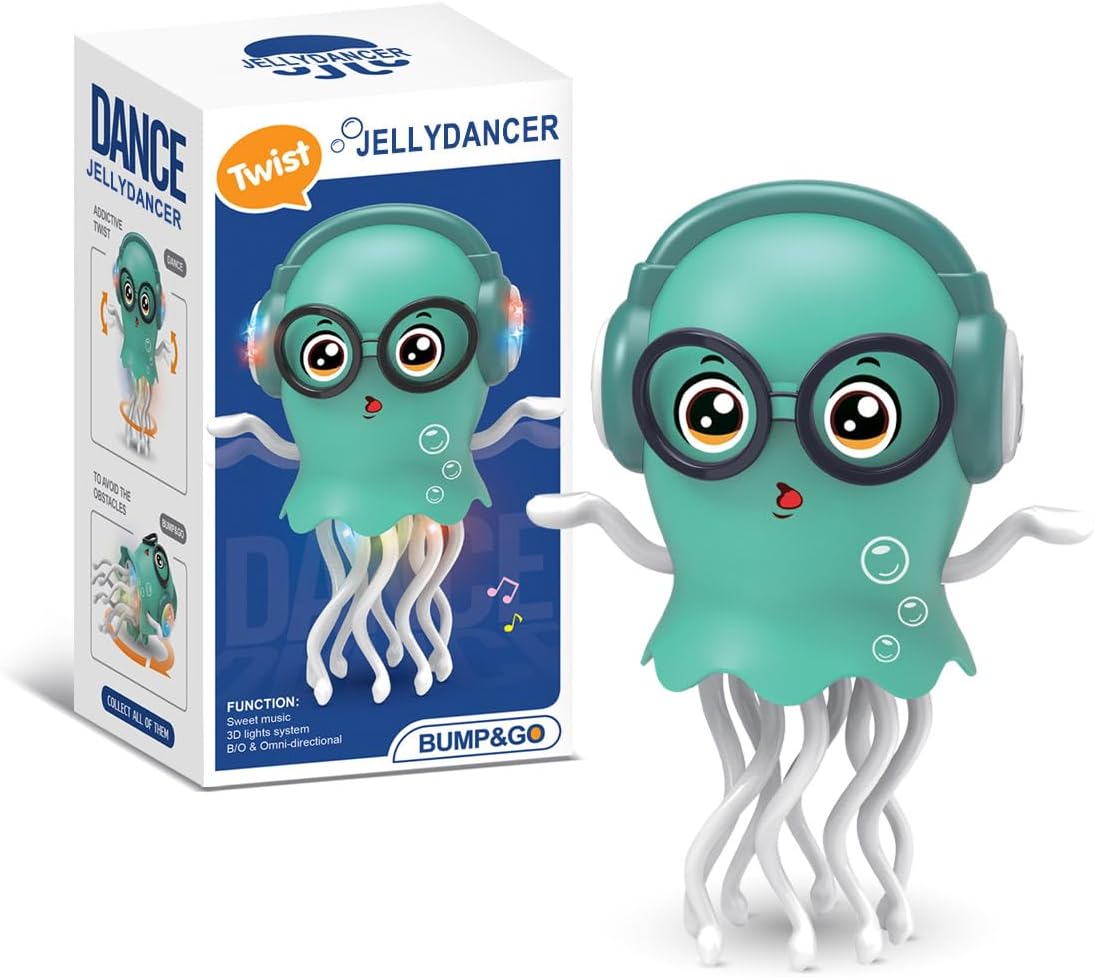Dancing Jellyfish Baby Toy, Magic Dancing Music Crawling Toy