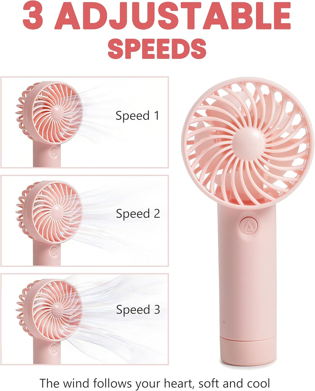 Portable USB Mini Rechargeable Fan – Handheld Cooling Fan with Powerful Airflow