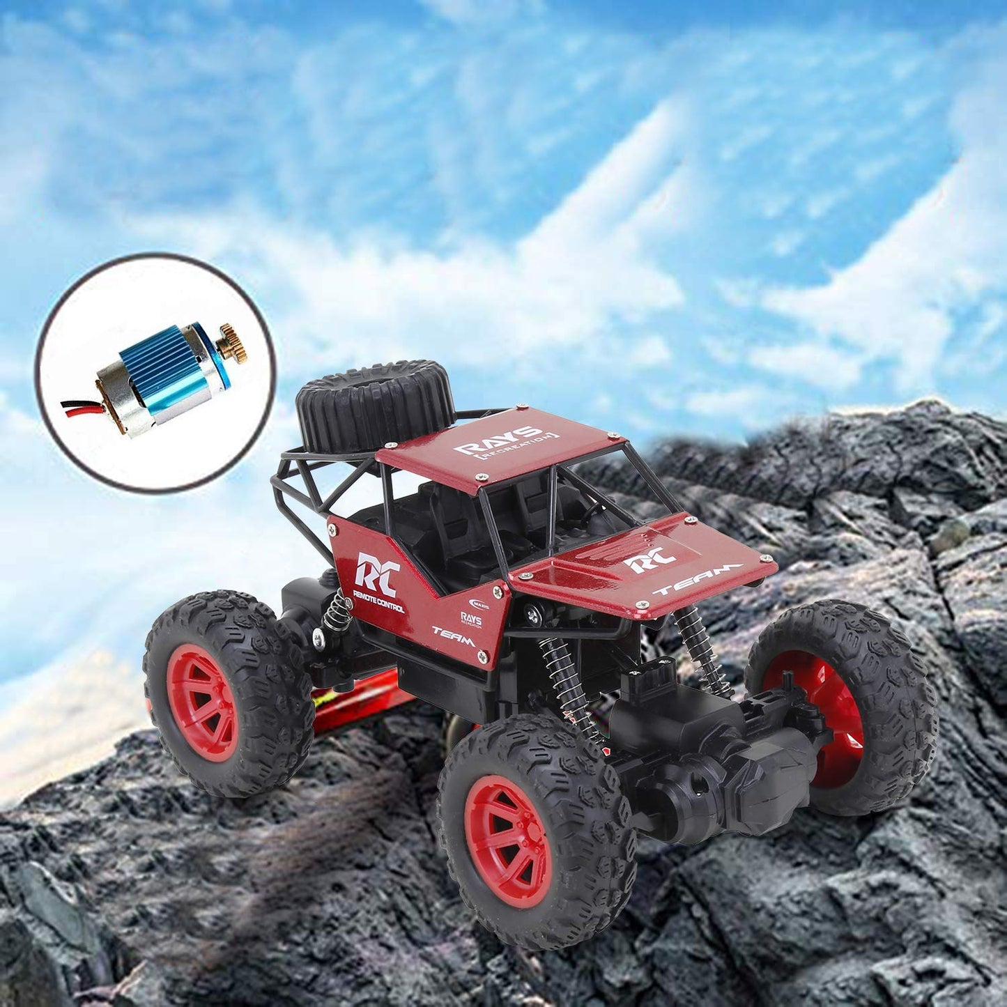 RC Alloy Monster Truck Metallic Body – Wireless Remote Control Toy for Kids (USB Rechargeable)