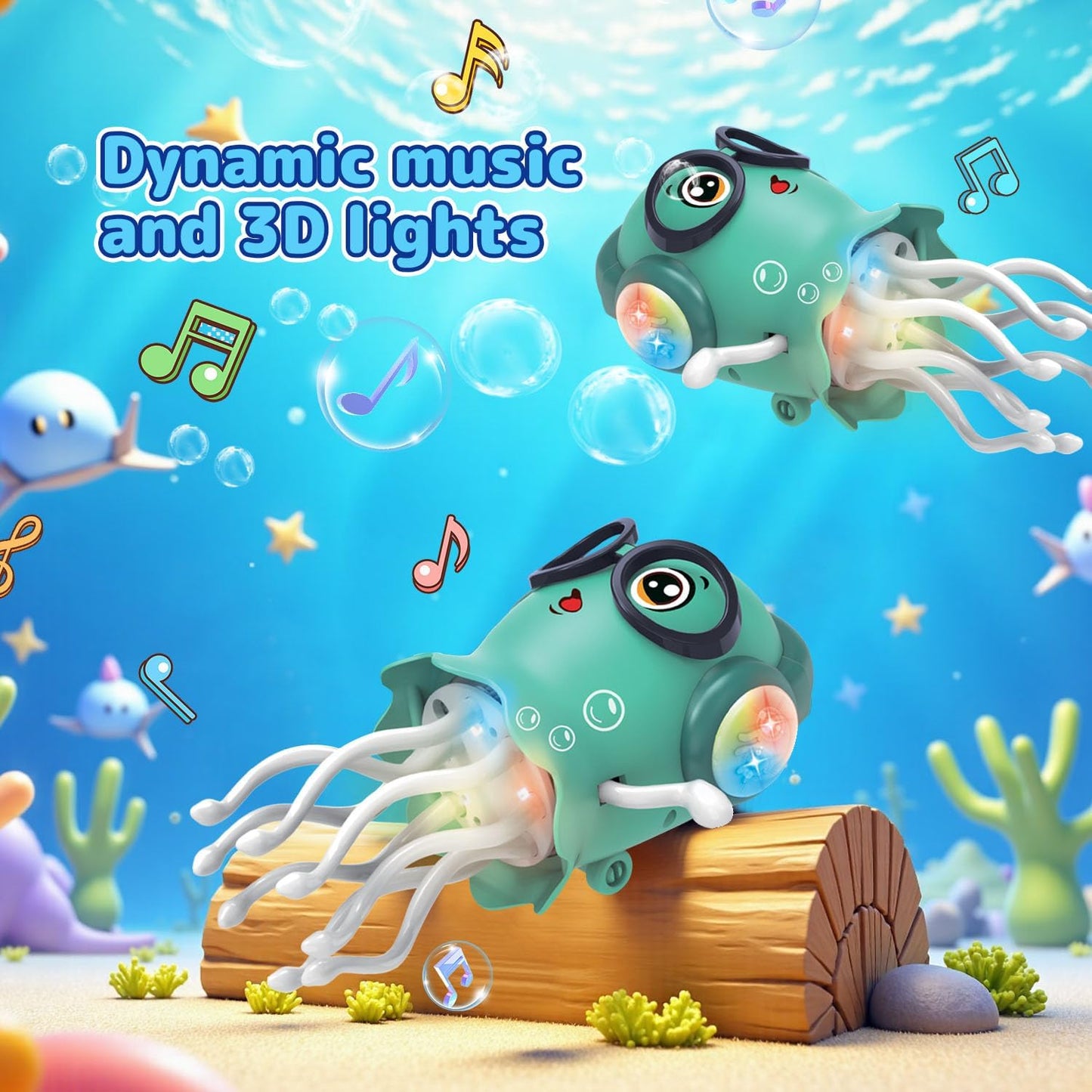 Dancing Jellyfish Baby Toy, Magic Dancing Music Crawling Toy