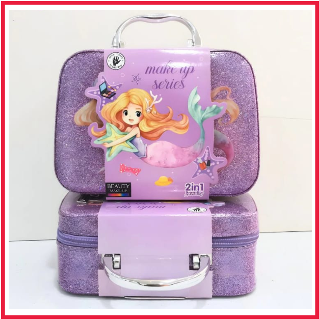Unicorn Makeup Kit Toy for Girls – 2 in 1 Beauty Box Set with Safe Pretend Cosmetics, Mirror & Accessories | Perfect Gift for Kids