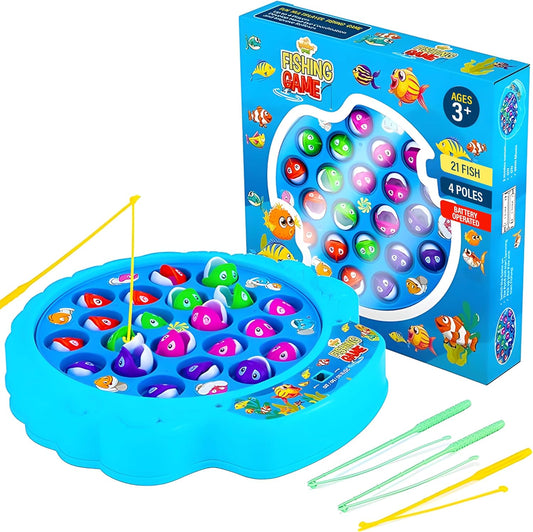 Fun Fishing Game for Kids –  Hook Fish Toy with Rotating Board and Music