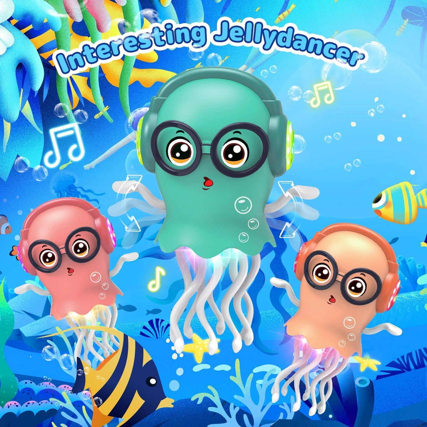 Dancing Jellyfish Baby Toy, Magic Dancing Music Crawling Toy