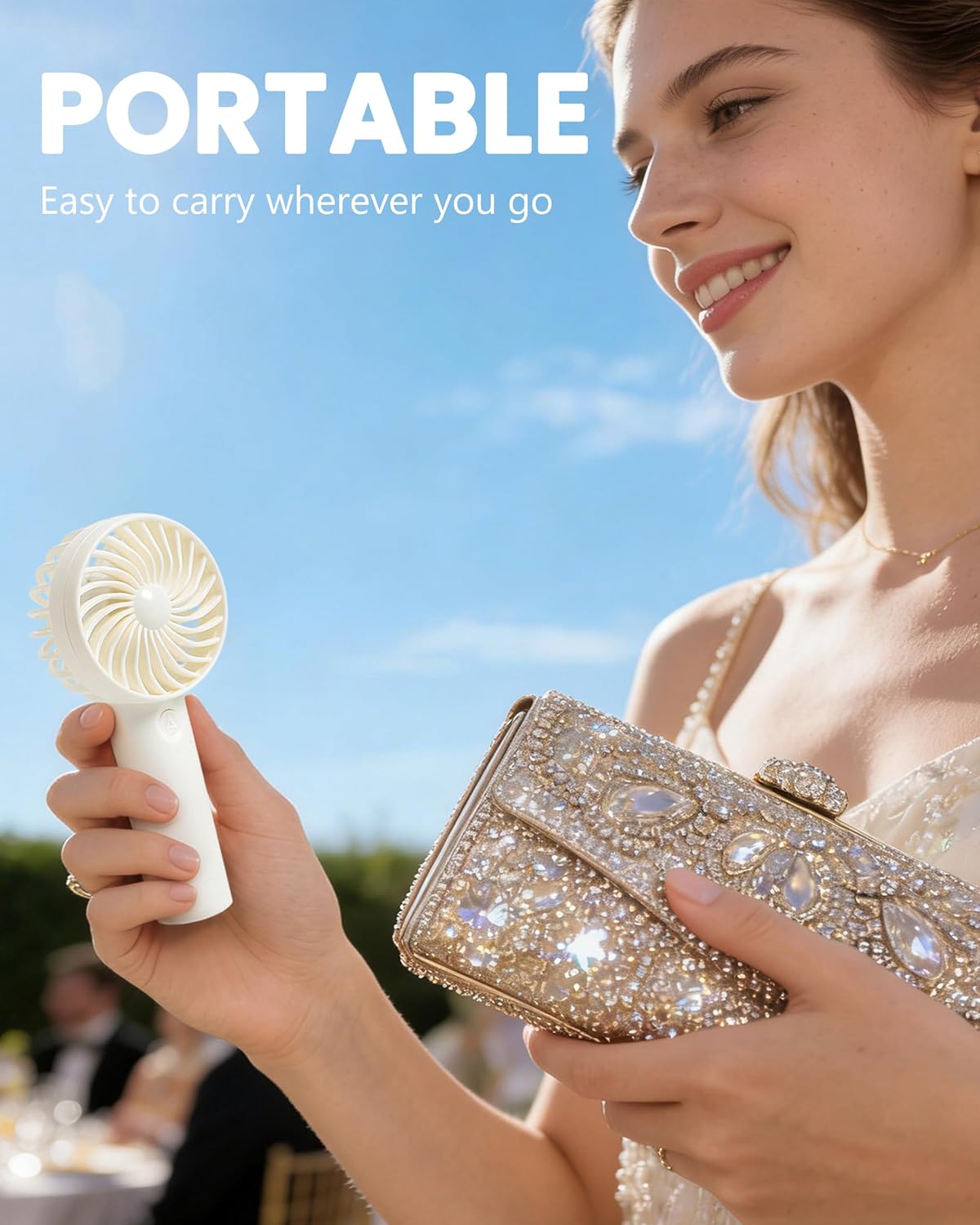 Portable USB Mini Rechargeable Fan – Handheld Cooling Fan with Powerful Airflow