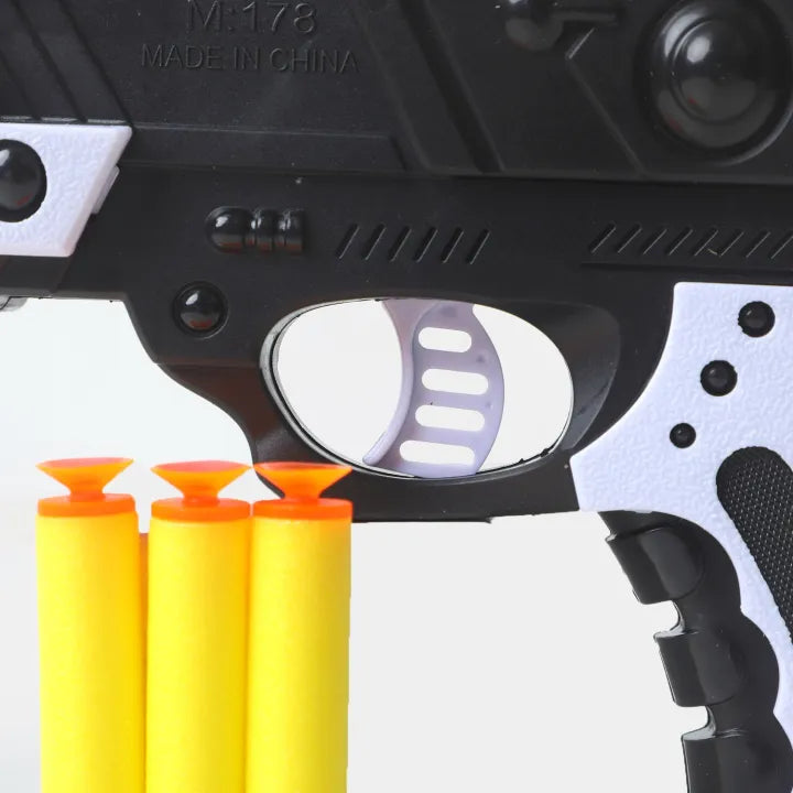 Blow Gun Toy 2 in 1 Water Balls and Soft Bullets Blowing Gun Toy