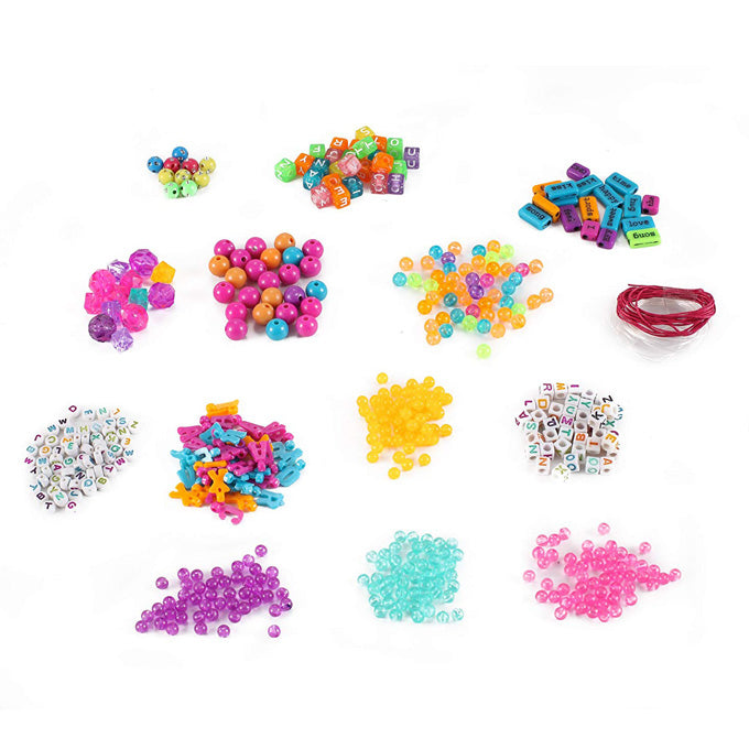 Personalized 2-in-1 Jewelry Toy Set for Kids – Beads Kit for Custom Bracelets & Necklaces Making