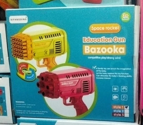 Bubble Machine Gun – 36 Hole Bazooka Bubble Blaster Toy for Kids (3+)