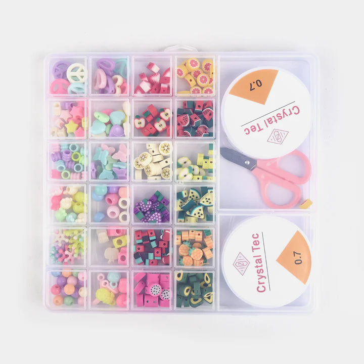 Girls Beads Set for Creative Play – DIY Jewelry Making Craft Kit for Kids