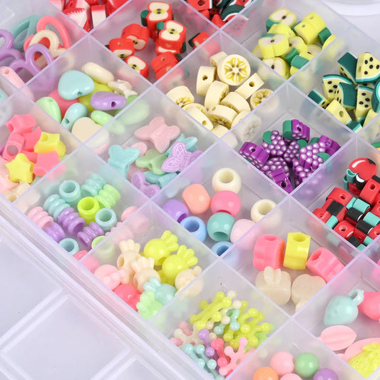 Girls Beads Set for Creative Play – DIY Jewelry Making Craft Kit for Kids