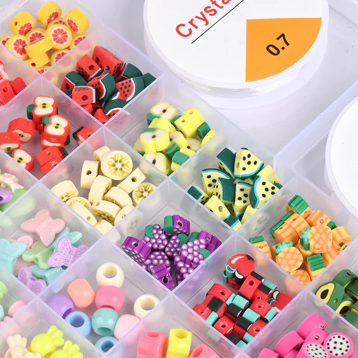 Girls Beads Set for Creative Play – DIY Jewelry Making Craft Kit for Kids