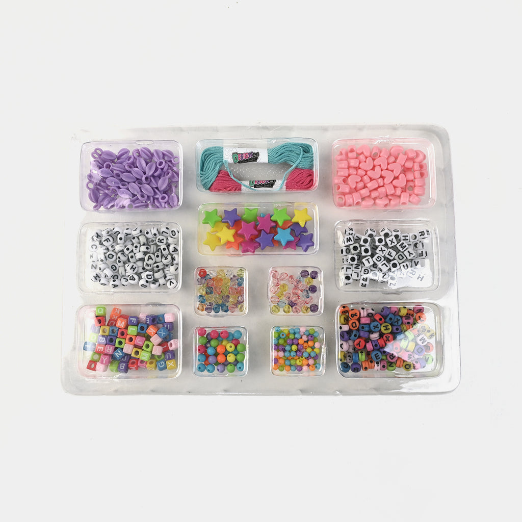 Personalized 2-in-1 Jewelry Toy Set for Kids – Beads Kit for Custom Bracelets & Necklaces Making