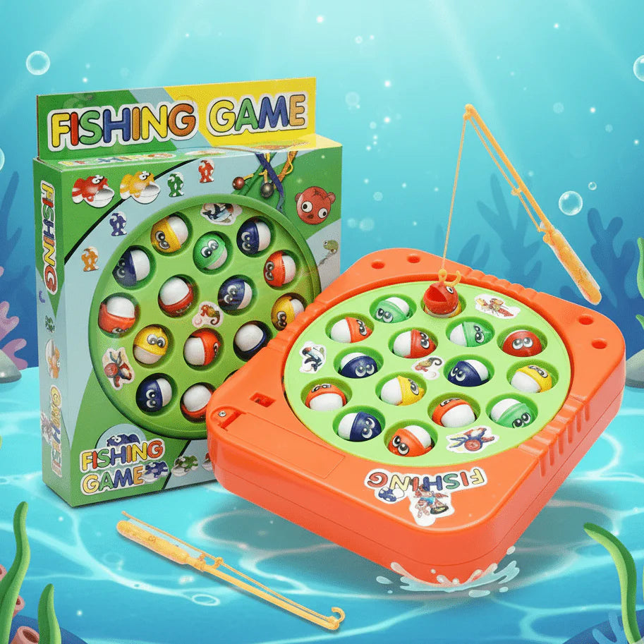 Fun Fishing Game for Kids –  Hook Fish Toy with Rotating Board and Music