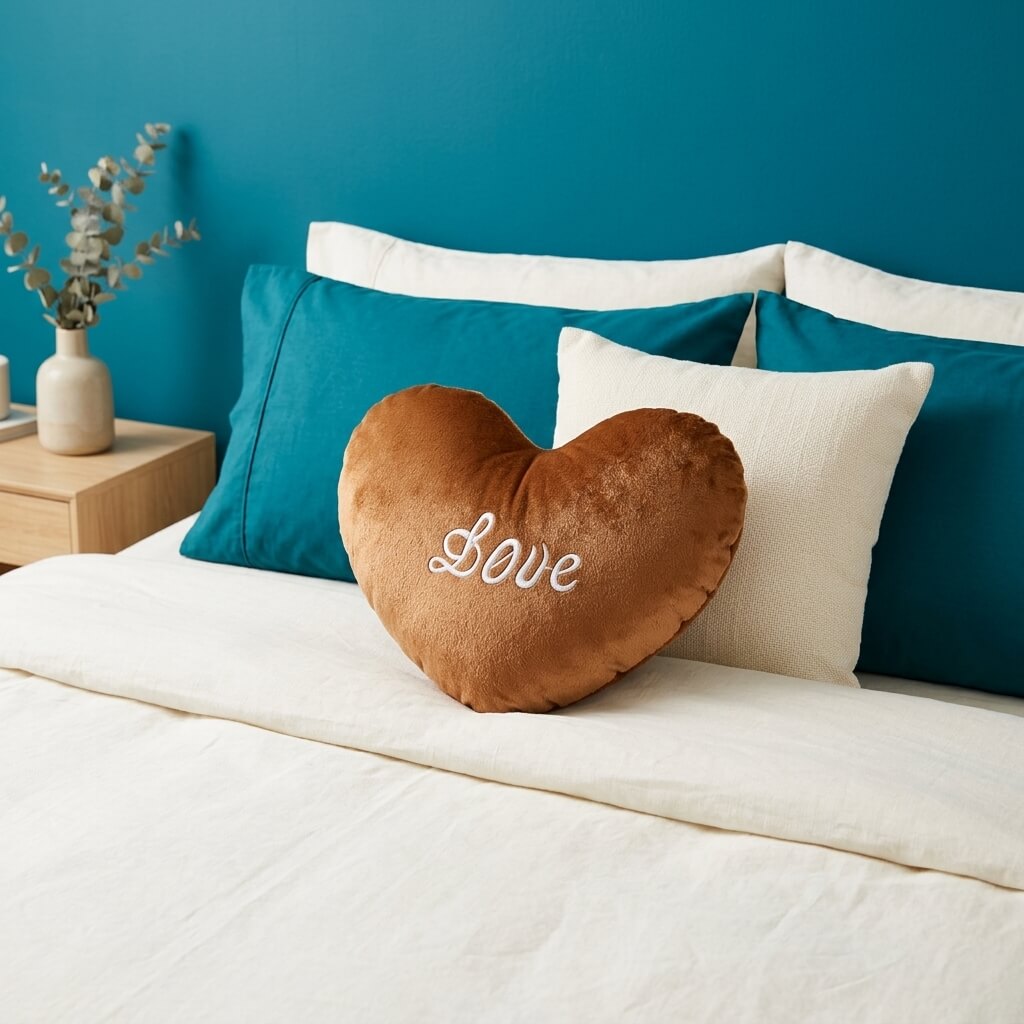 Love Heart Shape Pillow – Soft Plush Cushion for Gifting & Home Decor
