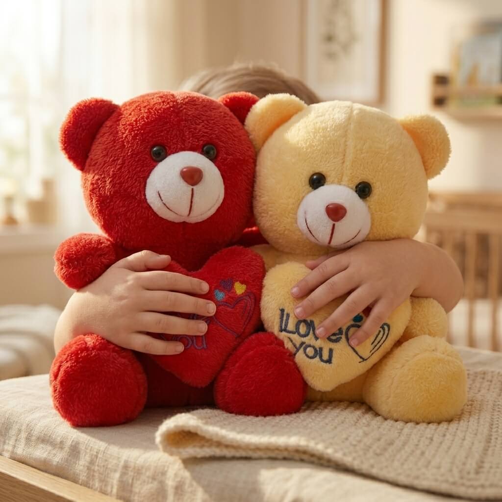 15-Inch Heart Hug Teddy Bear – Extra Soft Plush Gift for Kids & Loved Ones