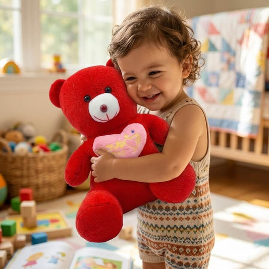 15-Inch Heart Hug Teddy Bear – Extra Soft Plush Gift for Kids & Loved Ones