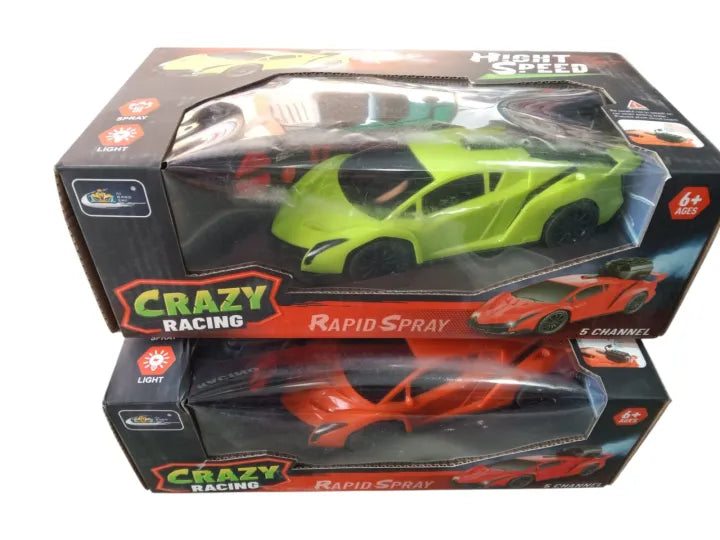 Crazy Racing Hight Speed Smoke Spray Function Remote Control Model Car For Kids Operated Battery Rechargeable