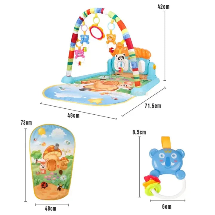 Huanger 3-in-1 Newborn Baby Play Gym Piano Fitness Rack & Activity Mat