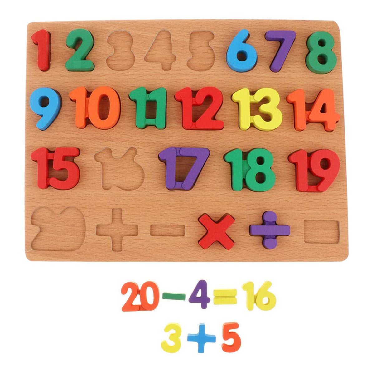 Wooden ABC, 123 & Shape Puzzle Board for Kids | Educational Learning Toy