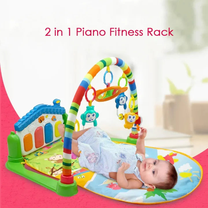 Huanger 3-in-1 Newborn Baby Play Gym Piano Fitness Rack & Activity Mat