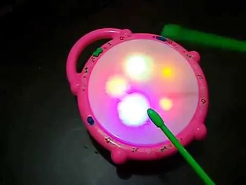 Flash Drum With 3 Functions With Lights & Musics - Drum Sticks Included