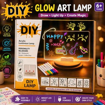 DIY LED Acrylic Writing Board Lamp  for Kids –Small Creative Glow Writing Board
