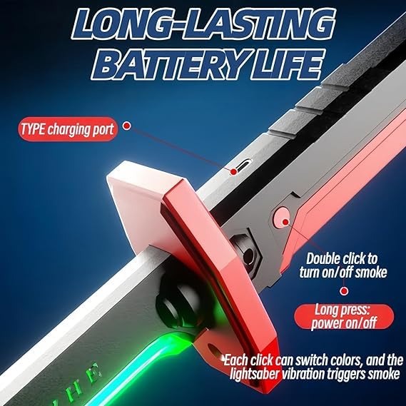 Sparkblade LED Talwar Sword 31.5 Inch – Kids Electric Light & Smoke Toy Sword with Spark Effects, Motion Sound & LED Lights – Best Birthday Gift for Boys & Teens