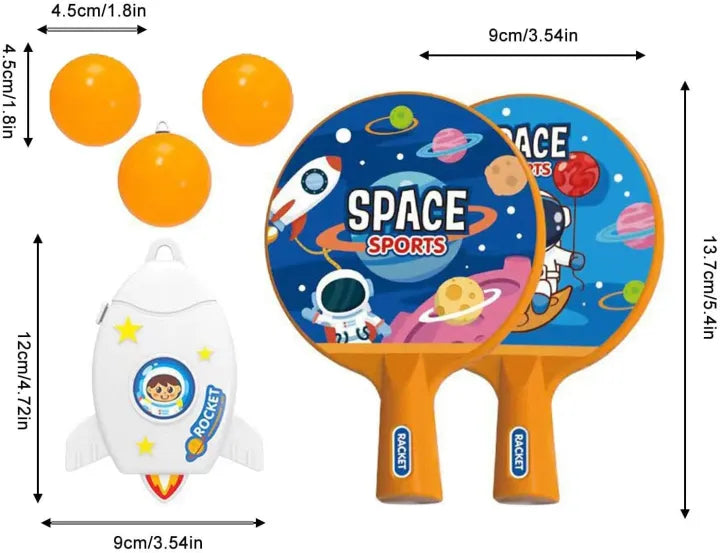 Space Sports Fun Ping Pong Game Set for Kids (Ages 3+) – Astronaut Theme Paddle & Ball Toy