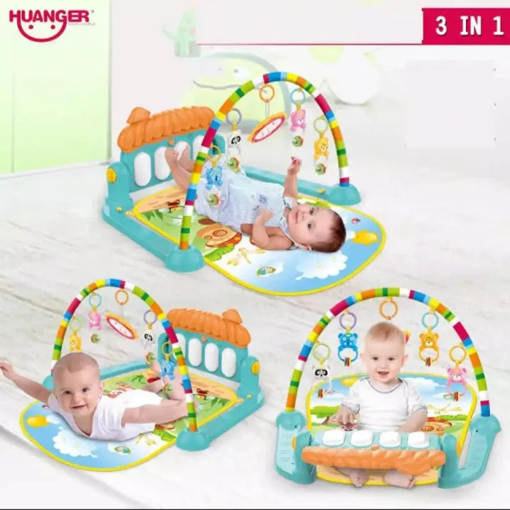 Huanger 3-in-1 Newborn Baby Play Gym Piano Fitness Rack & Activity Mat