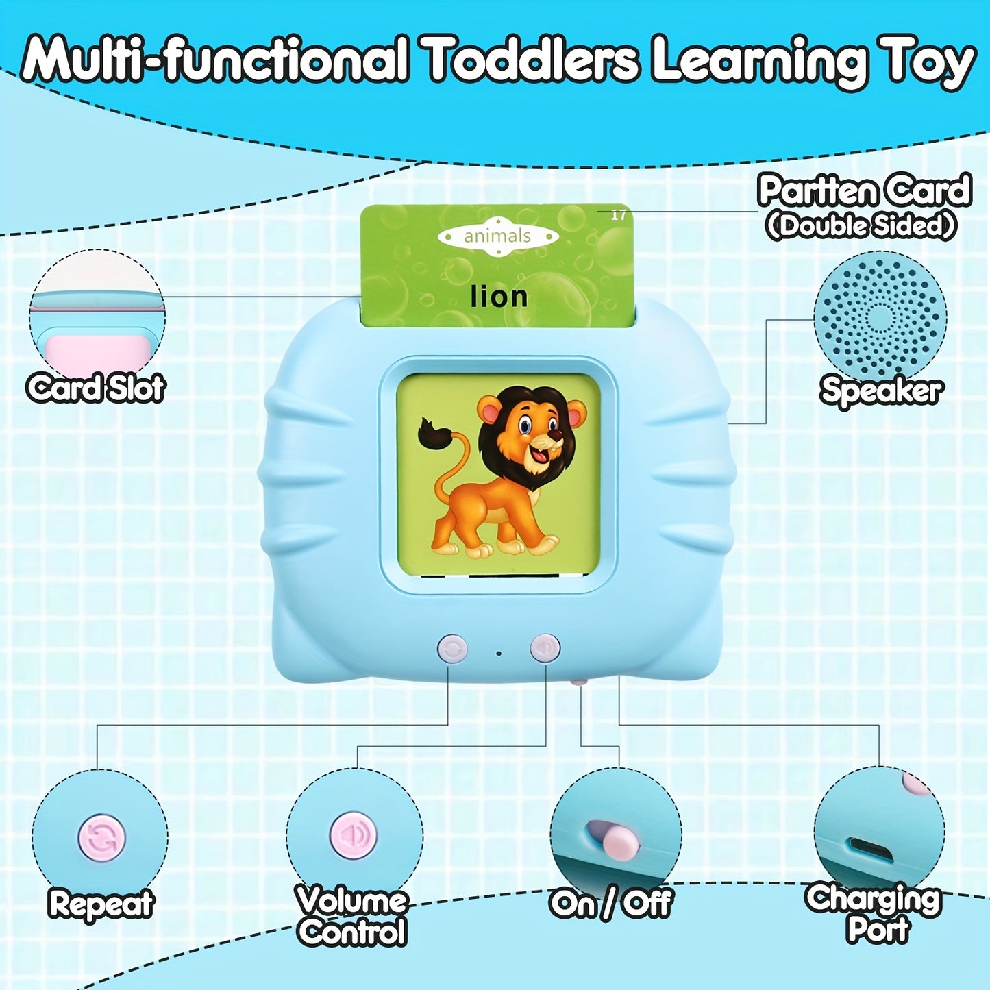 Kids Talking Flash Card Reader – Educational Learning Device for Early Development & Vocabulary Building