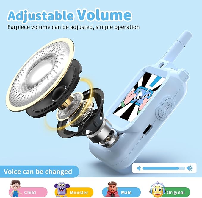 Kids Video Walkie Talkie Toy Set with 480P Camera & Screen – Rechargeable Wireless Intercom with Real-Time Video Calling (No WiFi)