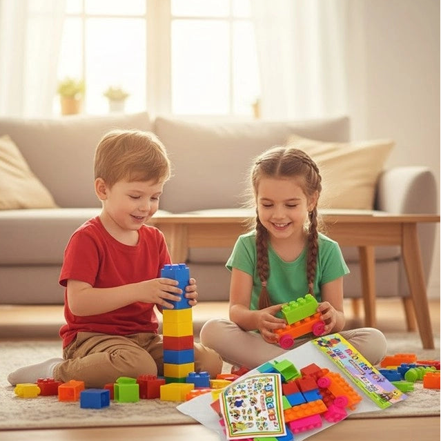 Kids Block Set Pack – Colorful Educational Building Blocks Toy for Creative Learning & Play