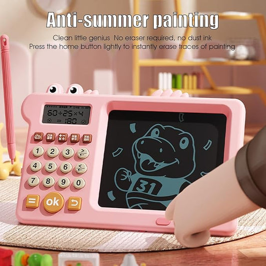 Early education writing tablet, multifunctional, with built-in calculator, 3 years+