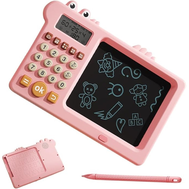 Early education writing tablet, multifunctional, with built-in calculator, 3 years+