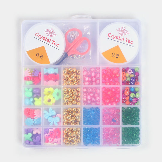 Girls Beads Set for Creative Play – DIY Jewelry Making Craft Kit for Kids