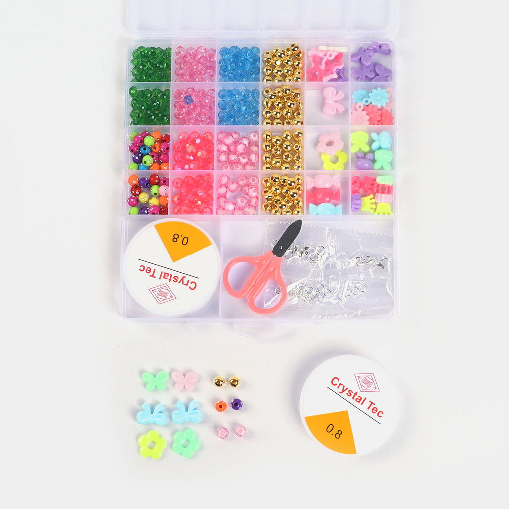 Girls Beads Set for Creative Play – DIY Jewelry Making Craft Kit for Kids